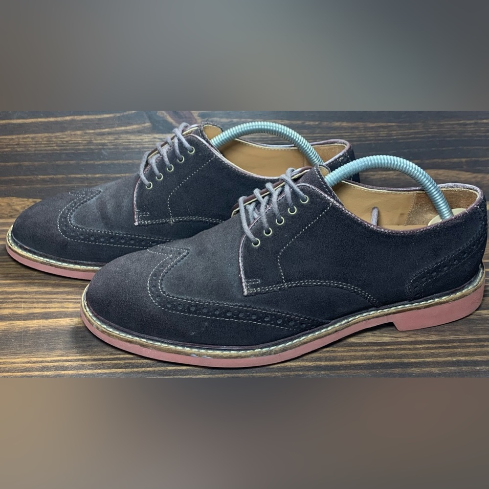 Cole Haan Franklin Wingtip Oxford Mens Size 8.5 M Shoes Brown Suede Dress Shoes